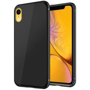 Nugarėlės dėklai GreenGo Apple iPhone XR GLASS Case Black