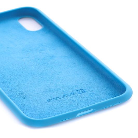 Back panel cover Evelatus Apple iPhone XR Premium Soft Touch Silicone Case Sky Blue