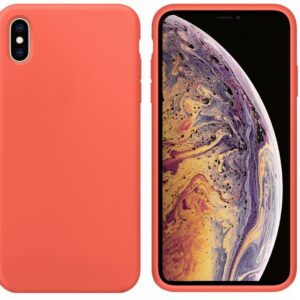 Back panel cover Evelatus Apple iPhone Xs Soft Premium Soft Touch Silicone Case Nectarine