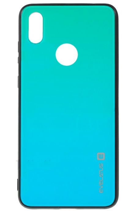 Back panel cover Evelatus Huawei Y7 2019 Gradient Glass Case 6 Lagoon