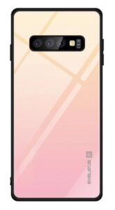 Back panel cover Evelatus Samsung A7 2018 Gradient Glass Case 1 Mild Melon