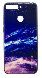 Aizmugurējais vāciņš Evelatus Huawei Y6 2018 Picture Glass Case Starry Night