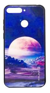 Aizmugurējais vāciņš Evelatus Huawei Y6 2018 Picture Glass Case Valley Moon