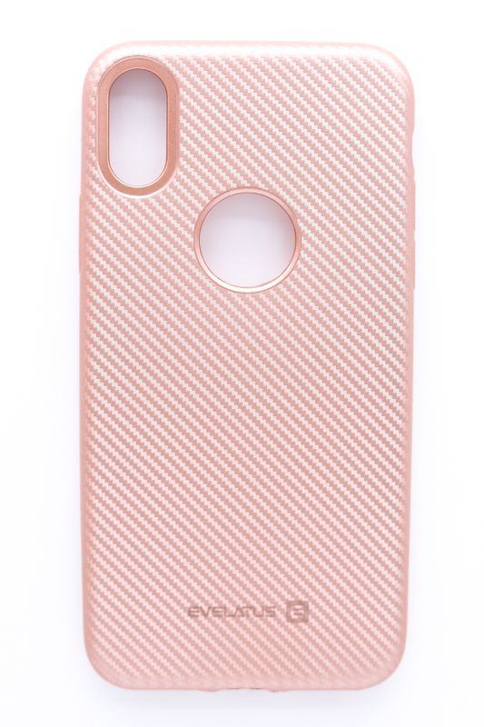 Back panel cover Evelatus Apple iPhone X Carbon Pink