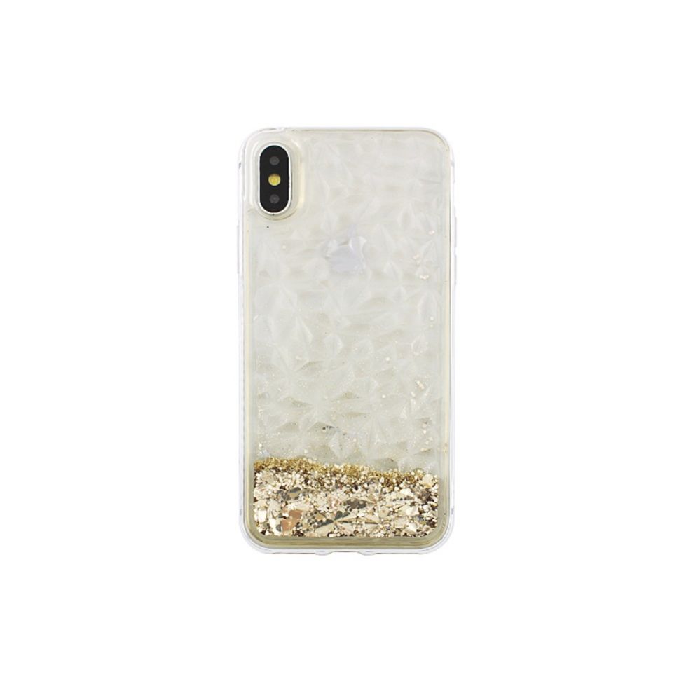 Back panel cover iLike Apple iPhone XR Liquid Diamond TPU case Gold