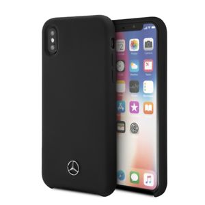 Nugarėlės dėklai Mercedes-Benz Apple iPhone XR Liquid Silicone Case Black