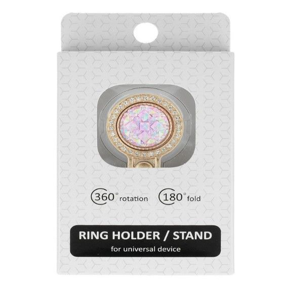 Ring Holder iLike RING BRILLIANT CRYSTAL Light Pink