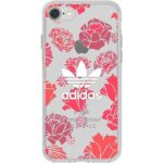 Nugarėlės dėklai Adidas Apple iPhone 6/6s/7/8 Clear Case Flowers Red