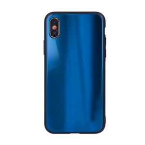 Nugarėlės dėklai iLike Apple iPhone XR Aurora Glass case Dark Blue