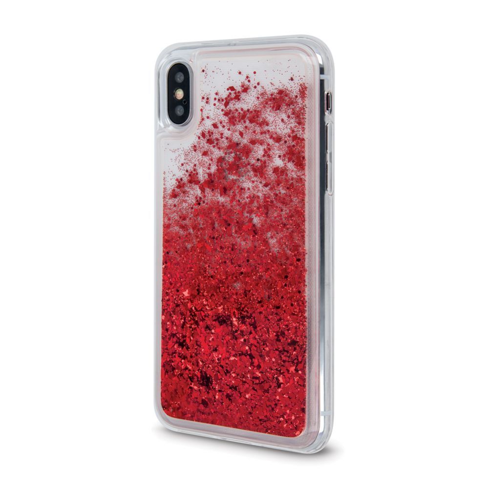 Back panel cover OEM Apple iPhone X / iPhone XS Liquid Sparkle TPU Back Case Red