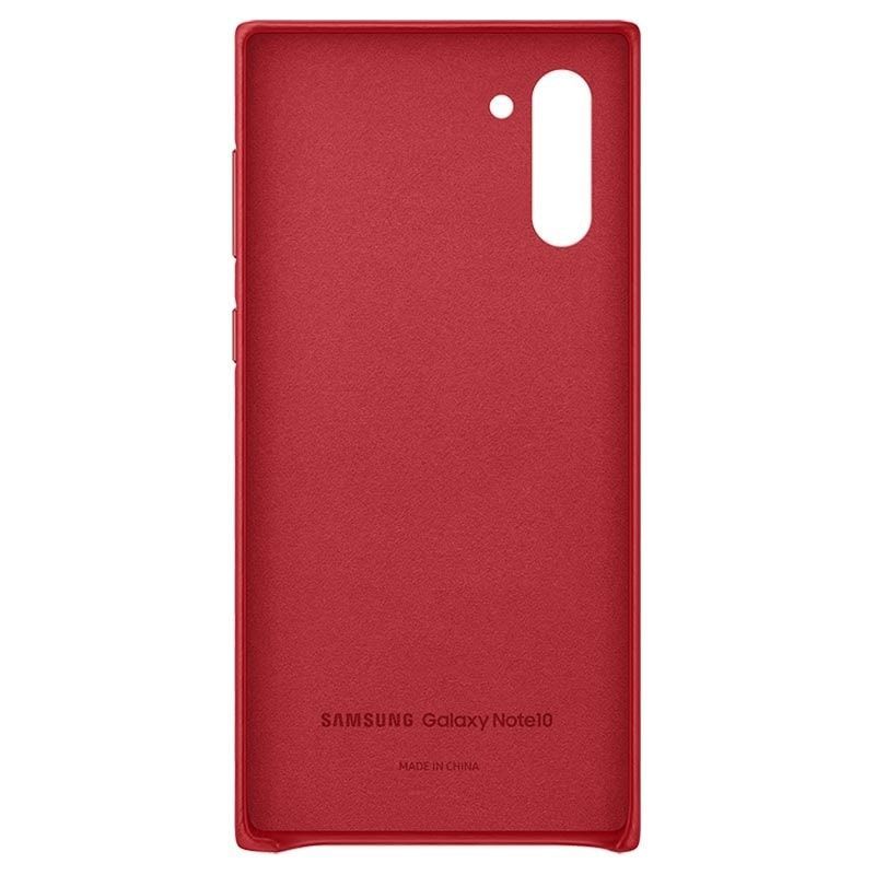 Back panel cover Samsung Galaxy Note 10 Leather Cover case Red