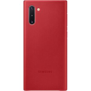 Back panel cover Samsung  Galaxy Note 10 Leather Cover case Red