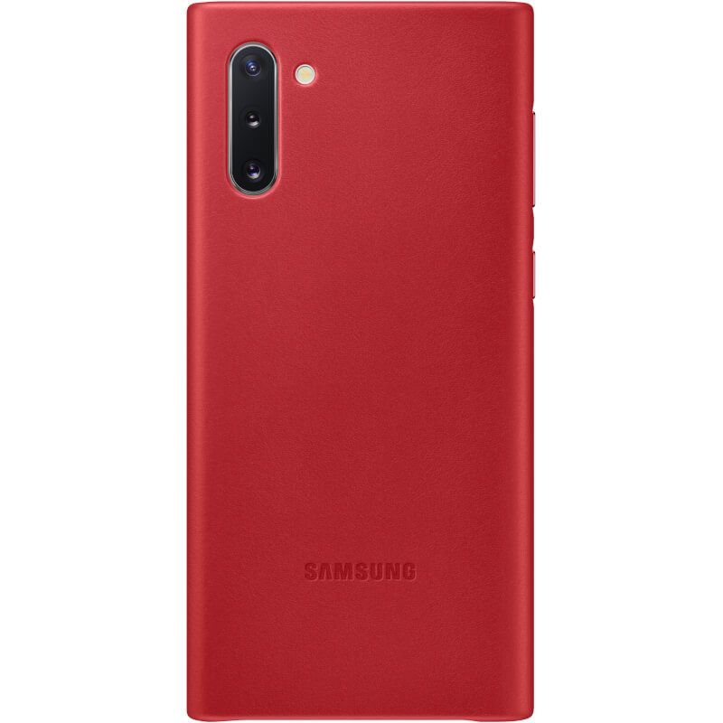 Back panel cover Samsung Galaxy Note 10 Leather Cover case Red