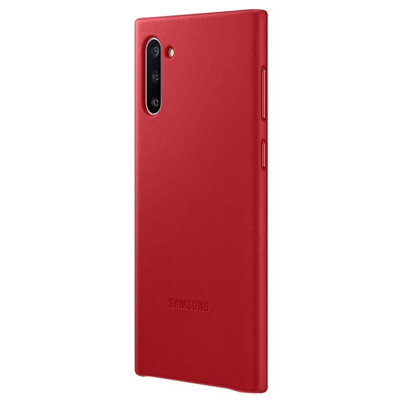 Back panel cover Samsung Galaxy Note 10 Leather Cover case Red
