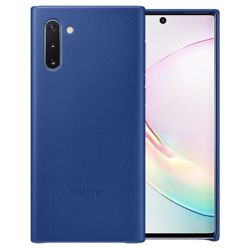 Back panel cover Samsung Galaxy Note 10 Leather Cover Blue