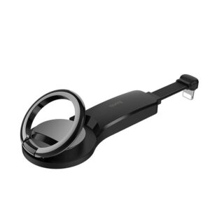 Parveidotājs Hoco  Lightning to 2 x Lightning + ring holder Black