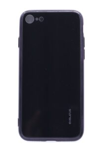 Back panel cover Evelatus Apple iPhone 7/8 Water Ripple Full Color Electroplating Tempered Glass Black