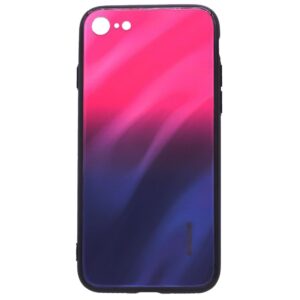 Back panel cover Evelatus Apple iPhone 7/8/SE2020/SE2022 Water Ripple Gradient Color Anti-Explosion Tempered Glass Case Gradient Pink-Purple