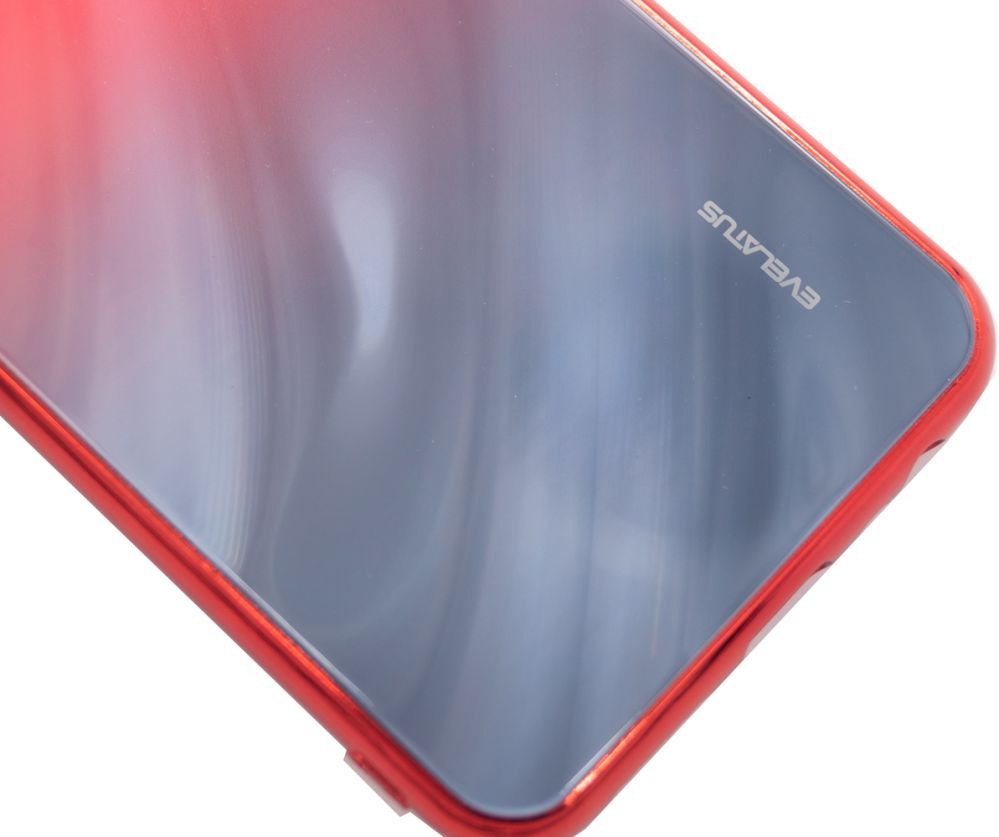 Tagakaaned Evelatus Xiaomi Redmi 8 Water Ripple Gradient Color Anti-Explosion Tempered Glass Case Gradient Red-Black