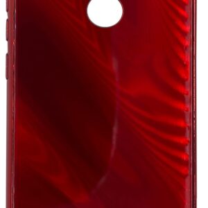 Back panel cover Evelatus Xiaomi Note 7 Water Ripple Full Color Electroplating Tempered Glass Case Red