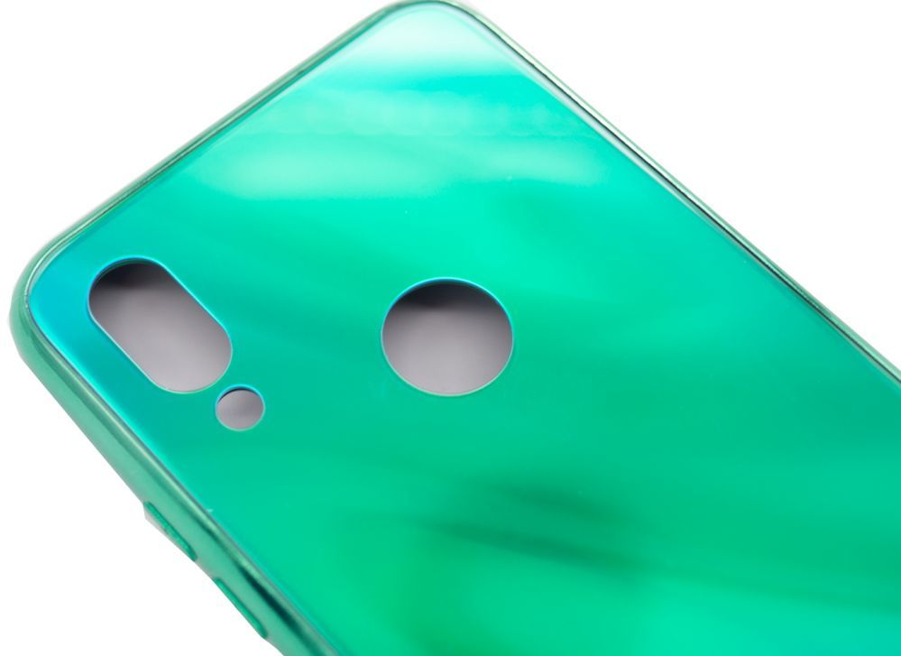 Tagakaaned Evelatus Xiaomi Redmi 7 Water Ripple Full Color Electroplating Tempered Glass Case Green