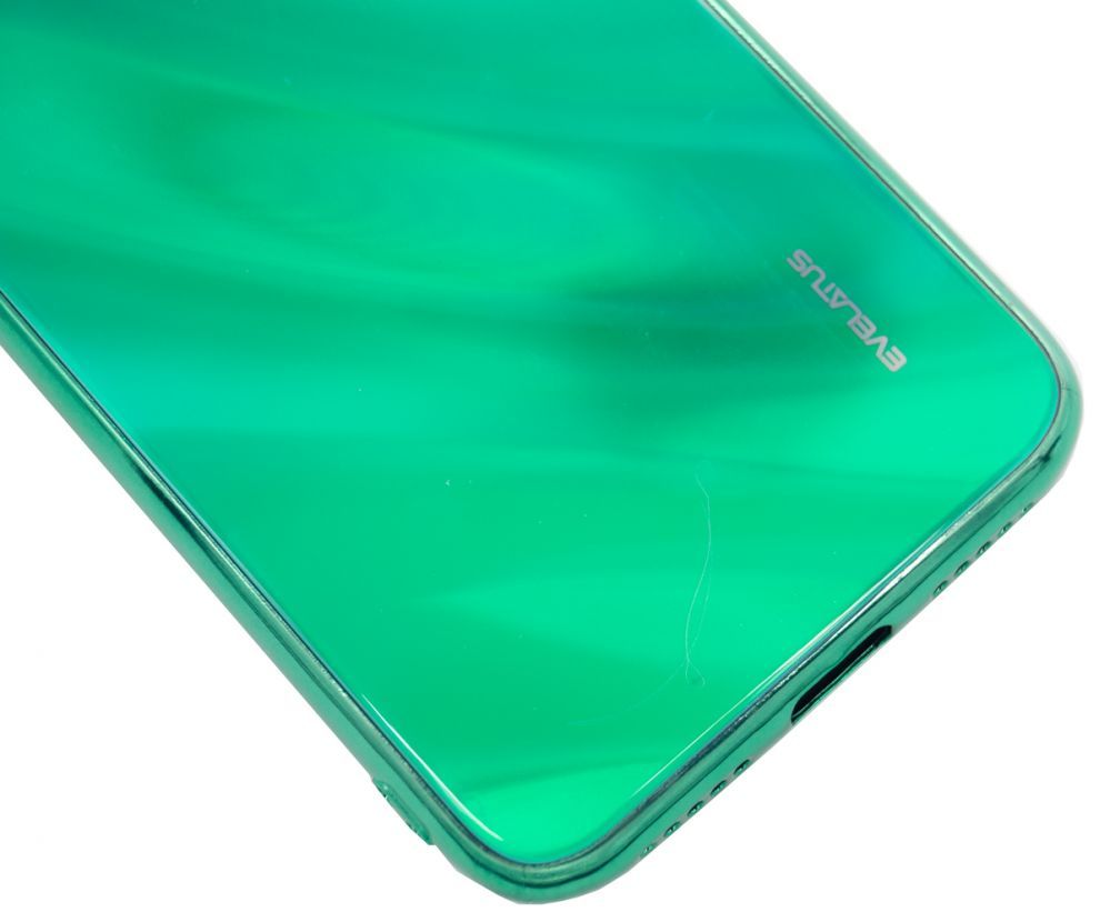 Tagakaaned Evelatus Xiaomi Redmi 7 Water Ripple Full Color Electroplating Tempered Glass Case Green