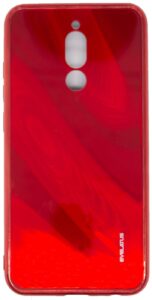 Back panel cover Evelatus Xiaomi Redmi 8 Water Ripple Full Color Electroplating Tempered Glass Case Red