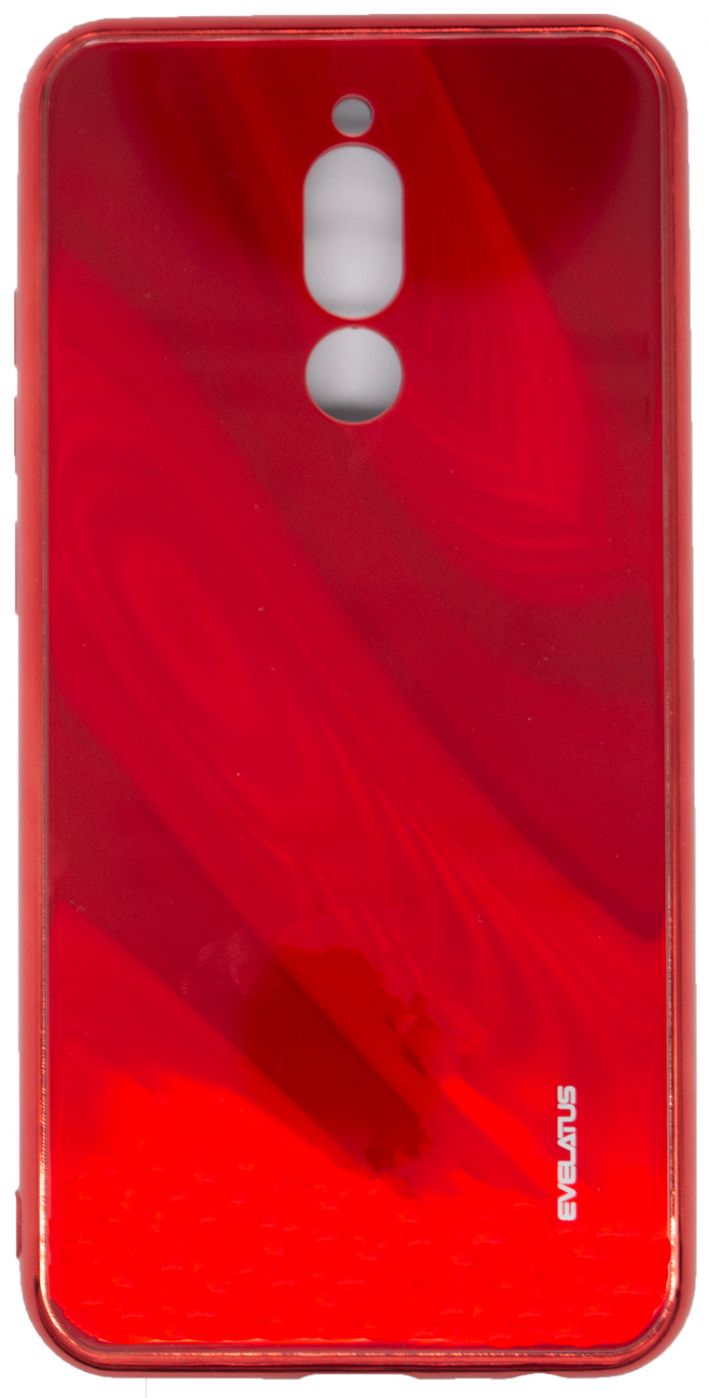 Tagakaaned Evelatus Xiaomi Redmi 8 Water Ripple Full Color Electroplating Tempered Glass Case Red