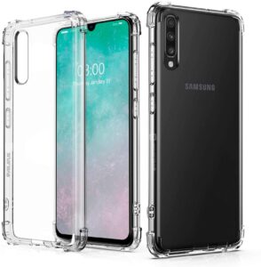 Nugarėlės dėklai Evelatus Samsung Galaxy A70 Military Shockproof Silicone Case TPU Transparent