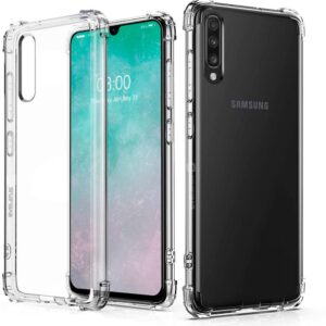 Back panel cover Evelatus Samsung Galaxy A70 Military Shockproof Silicone Case TPU Transparent