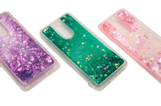 Back panel cover Evelatus Xiaomi Redmi 8 Shining Quicksand Case Purple