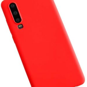 Back panel cover Evelatus Huawei P30 Nano Silicone Case Soft Touch TPU Red