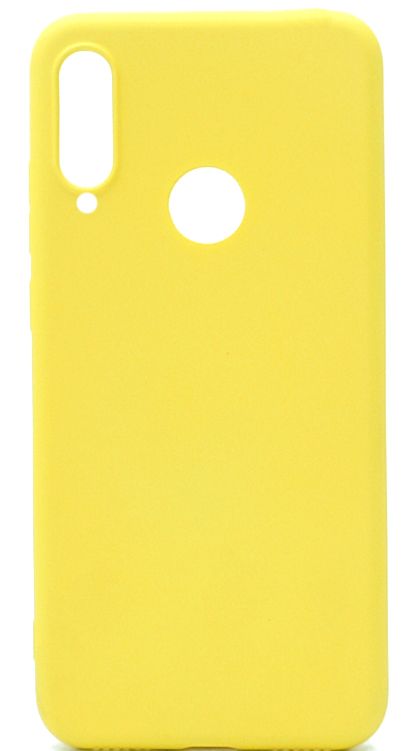 Back panel cover Evelatus Huawei P30 Lite Nano Silicone Case Soft Touch TPU Yellow