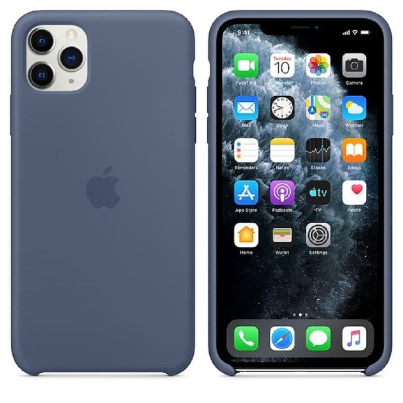 Back panel cover Apple - iPhone 11 Pro Max Silicone Case MX032ZM/A Alaskan Blue