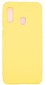 Nugarėlės dėklai Evelatus Samsung A20e Soft Touch Silicone Case with Strap Yellow