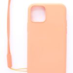 Aizmugurējais vāciņš Evelatus Apple iPhone 11 Pro Soft Touch Silicone Case with Strap Pink