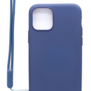 Back panel cover Evelatus Apple iPhone 11 Pro Soft Touch Silicone Case with Strap Dark Blue
