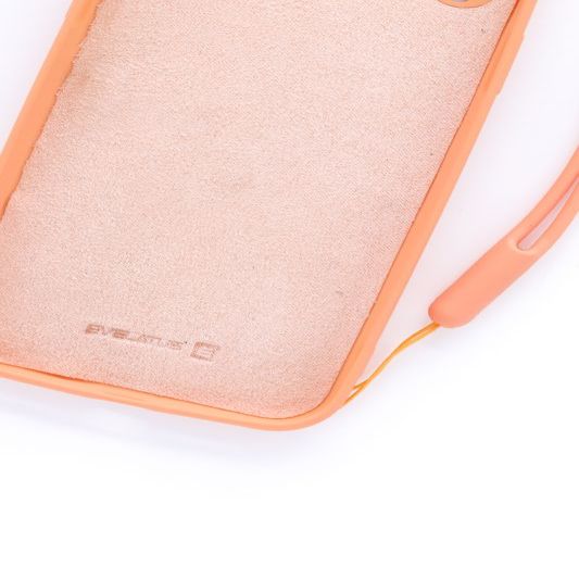 Back panel cover Evelatus Apple iPhone XR Soft Touch Silicone Case with Strap Pink
