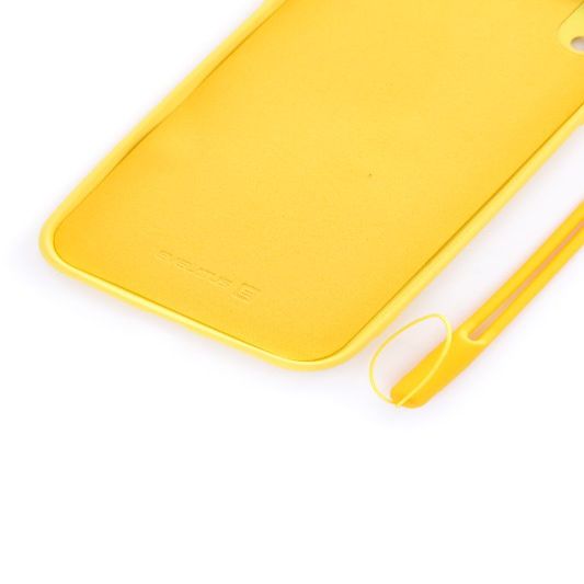 Back panel cover Evelatus Apple iPhone XR Soft Touch Silicone Case with Strap Yellow