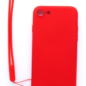 Back panel cover Evelatus Apple iPhone 7/8/SE2020/SE2022 Soft Touch Silicone Case with Strap Red