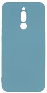 Back panel cover Evelatus Xiaomi Redmi 8 Soft Touch Silicone Case with Strap Blue