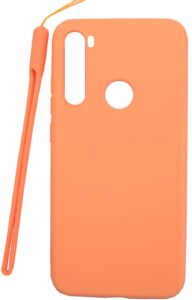 Aizmugurējais vāciņš Evelatus Xiaomi Xiaomi Redmi Note 8 / Redmi Note 8 2021 Soft Touch Silicone Case with Strap Pink