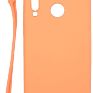 Back panel cover Evelatus Huawei P30 Lite Soft Touch Silicone Case with Strap Pink