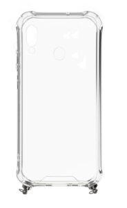 Nugarėlės dėklai Evelatus Xiaomi Redmi 7 Silicone Transparent with Necklace TPU Strap Space Gray