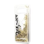 Back panel cover Karl Lagerfeld Samsung Galaxy S10e Glitter Floatting Cover Black Gold