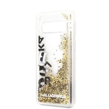 Tagakaaned Karl Lagerfeld Samsung Galaxy S10e Glitter Floatting Cover Black Gold