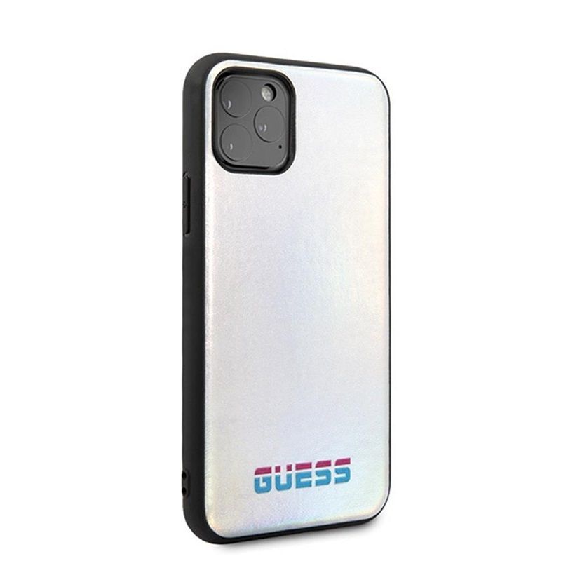 Back panel cover Guess Apple iPhone 11 Pro Iridescent Cover Silver