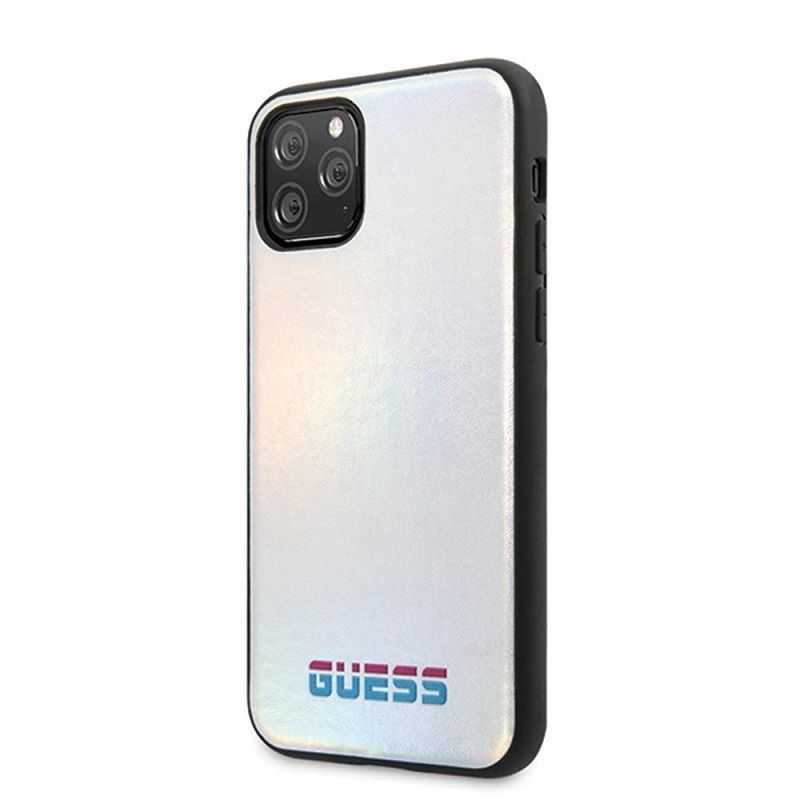 Back panel cover Guess Apple iPhone 11 Pro Iridescent Cover Silver