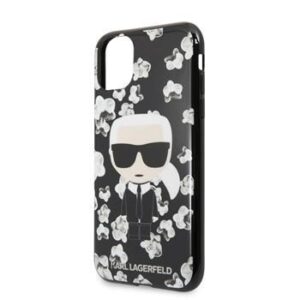 Nugarėlės dėklai Karl Lagerfeld Apple iPhone 11 TPU Flower Cover Black