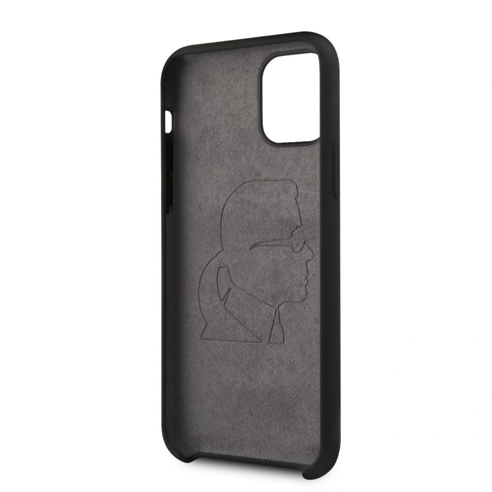 Tagakaaned Karl Lagerfeld Apple iPhone 11 Pro Silicone Ikonik White Outline Black
